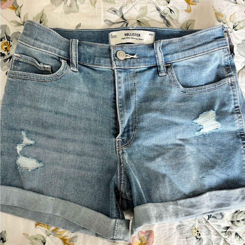 Hollister Women's Light Blue Jean Shorts